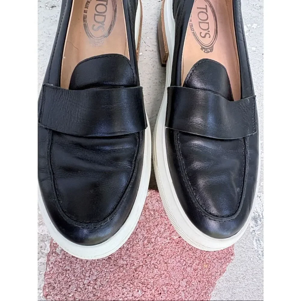 Tod’s leather loafer sneakers